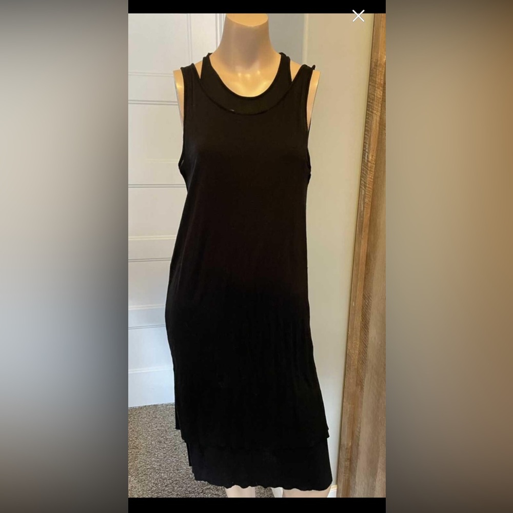 Black dress, two overlaying dress
